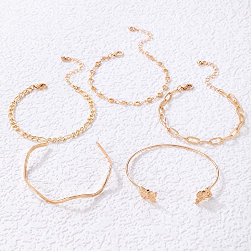 Gold-Plated Stackable Bracelet Set (CT-BNGB-49165)